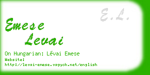 emese levai business card