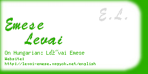 emese levai business card